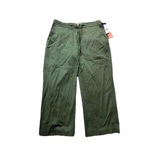 Liverpool Crop Pants Women’s Stretch Chino Twill Khaki Size 12/31 Green